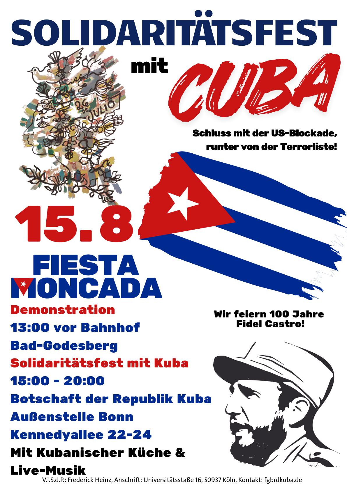 Der Flyer der Fiesta Moncada 2026 in Bonn