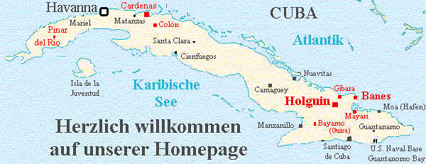 Cuba Karte - Herzlich willkommen auf der Homepage der HCH
