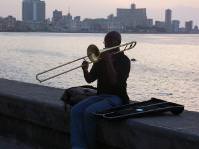 Trombonespieler auf Cuba