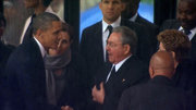 Castro und Obama Handschlag