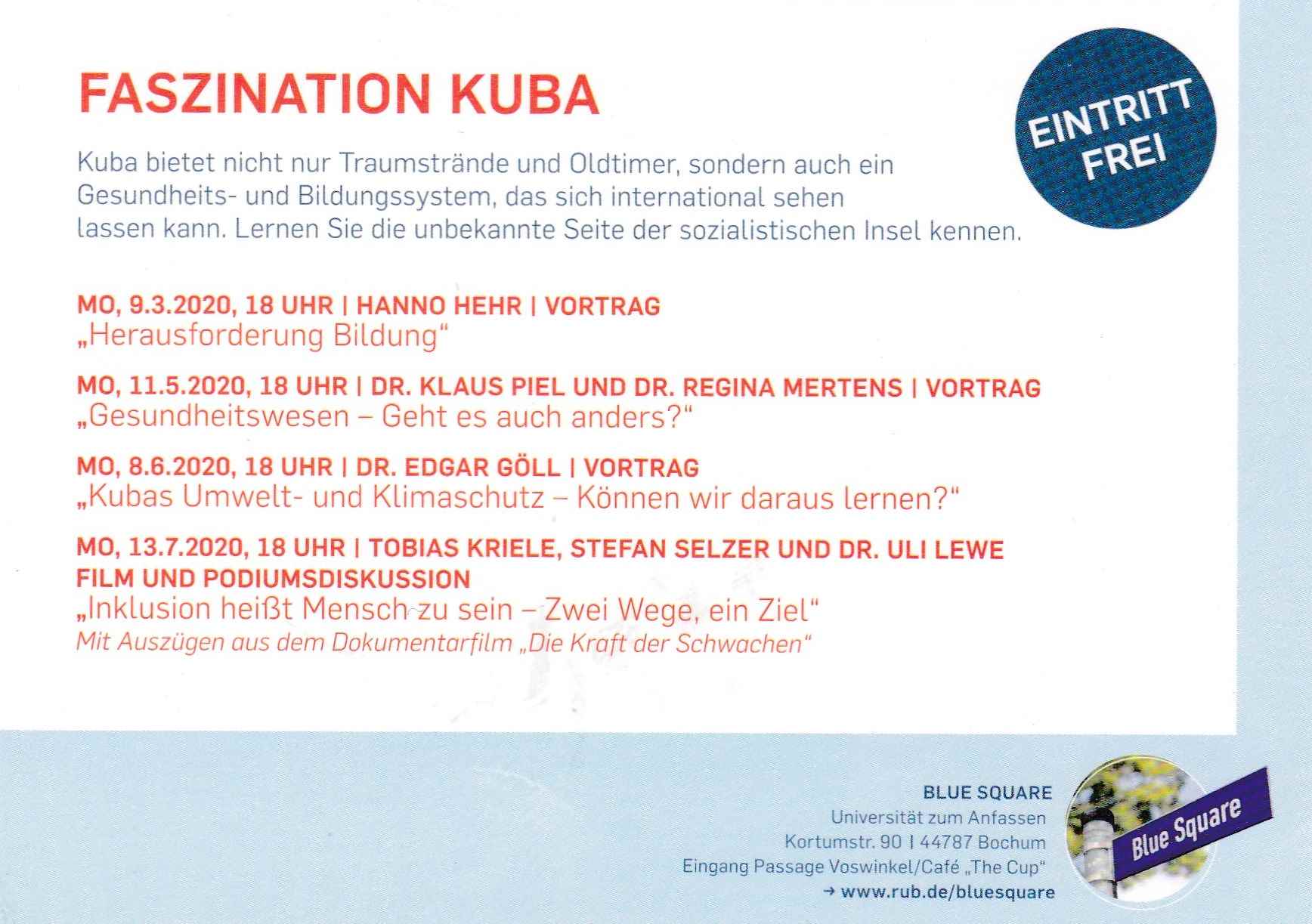 Faszination Kuba: An der RUB | Blue Square