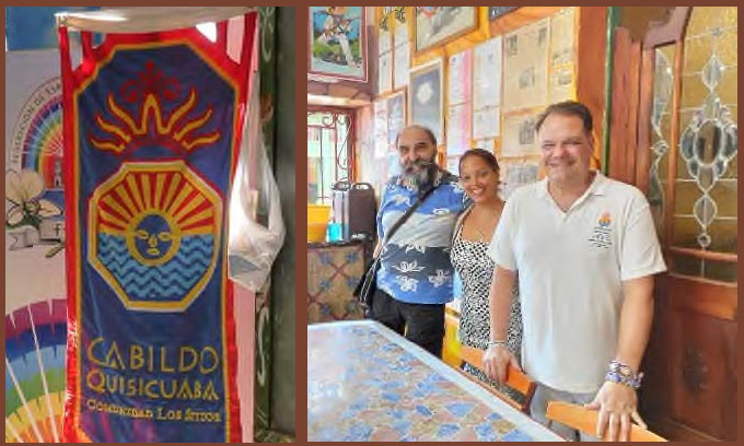 Quisicuaba, gezeigt werden Projektverantwortliche vor Ort und dein Mitglied der HCH.