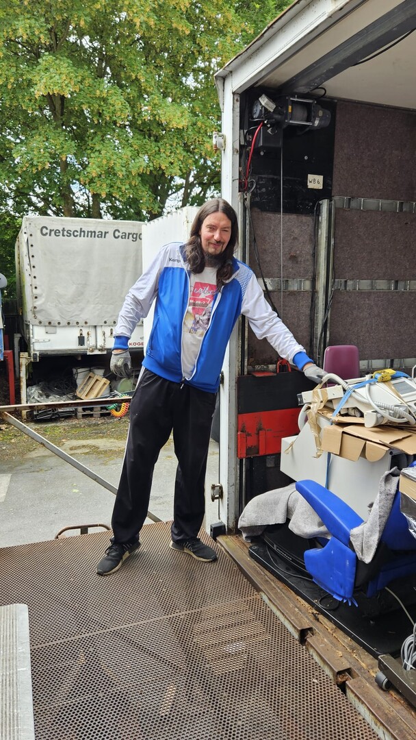 Beim einladen in den Container