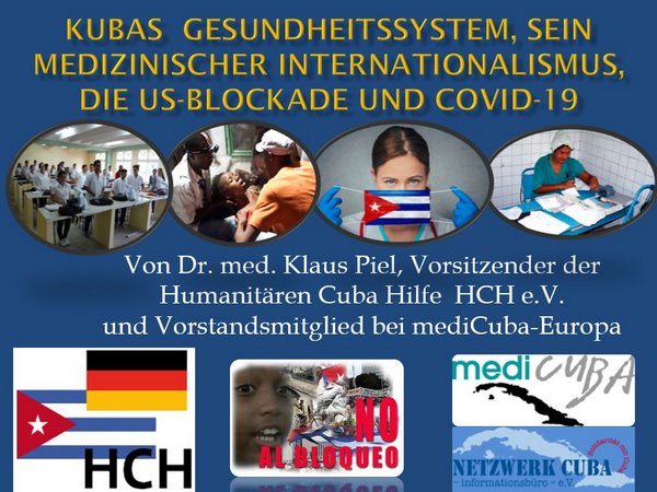 Vortrag von Dr. med, Klaus Piel zu Kubas Gesundheitssystem usw.